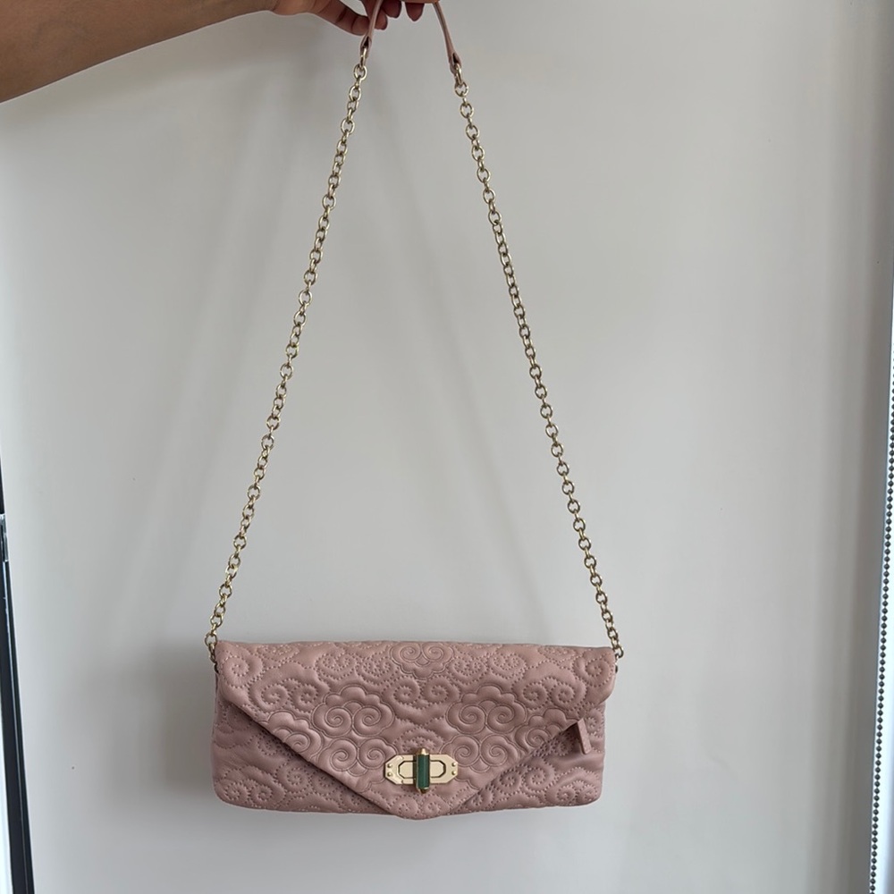 Elegant Pink Chain Strap Clutch - Shanghai Tang